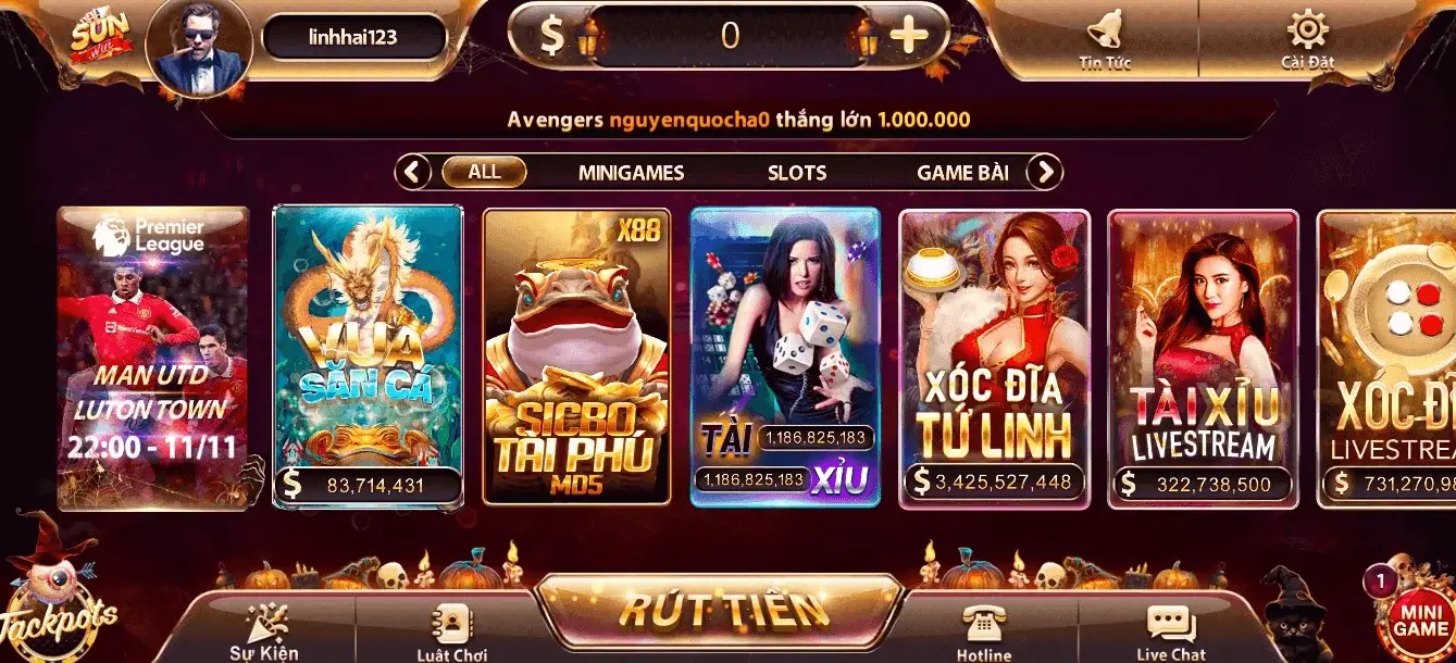 Kho game SunMan chất lượng